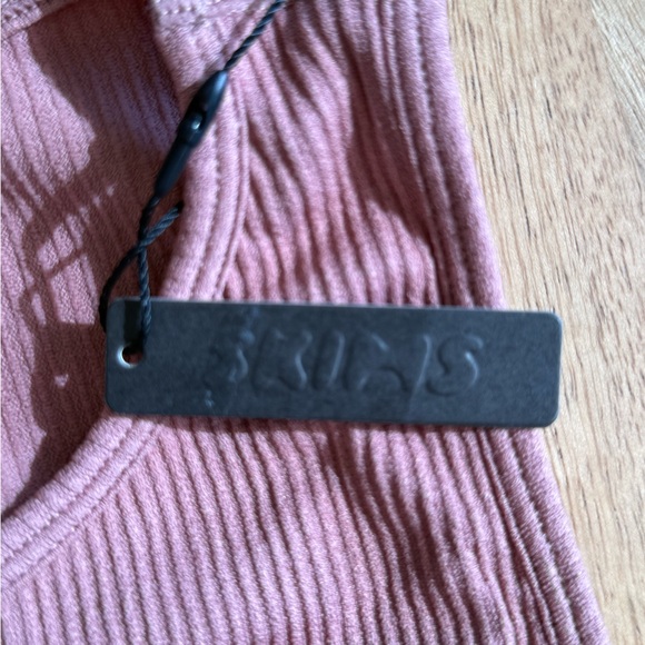 SKIMS Ribbed High Neck Bralette Rose Clay NWT - Picture 5 of 10